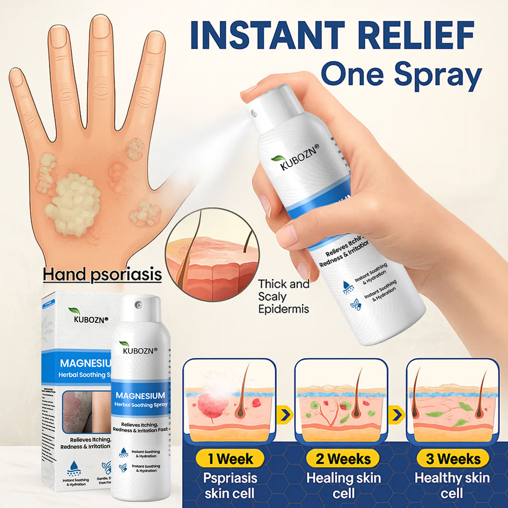 🌿KUBOZN® Magnesium Spray – Fast Relief for Itchy, Red & Sensitive Skin (Even Intimate Areas)