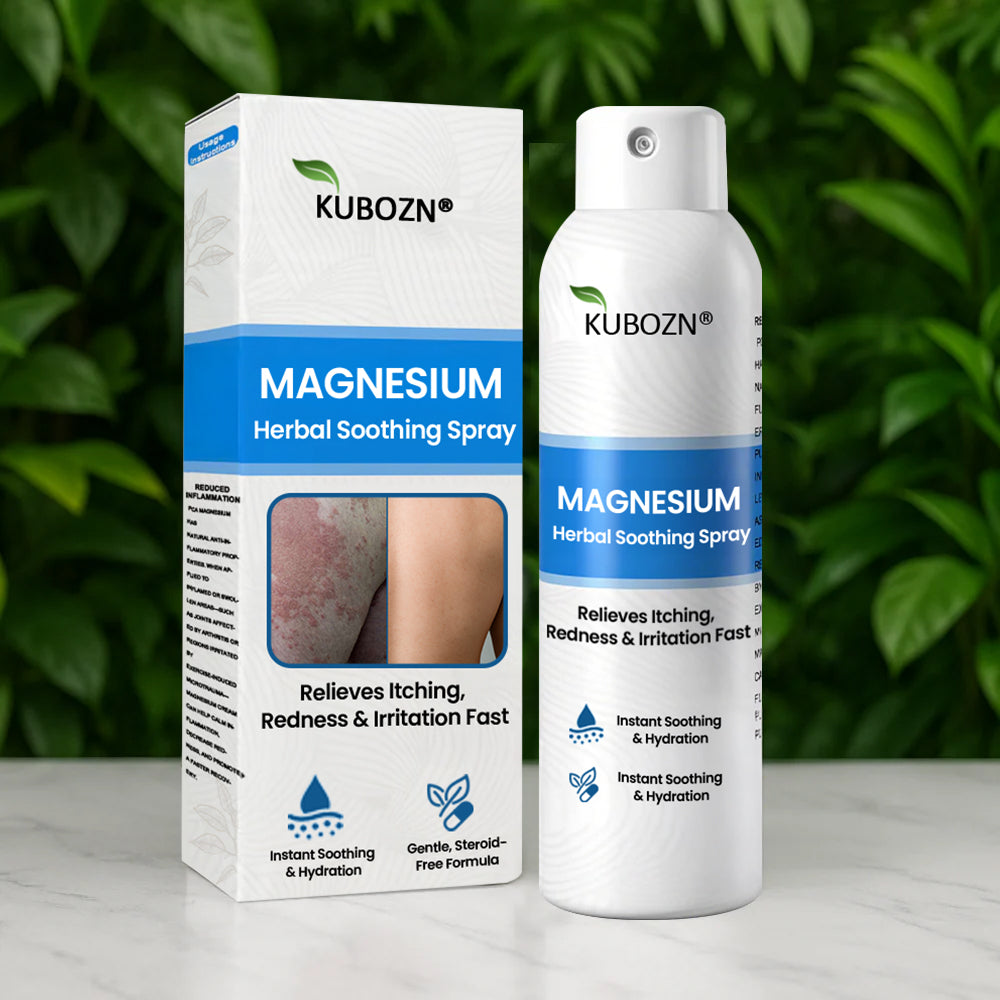 KUBOZN® Magnesium Herbal Spray – Fast Relief for Psoriasis & Eczema | No-Rub, Steroid-Free (offer）)