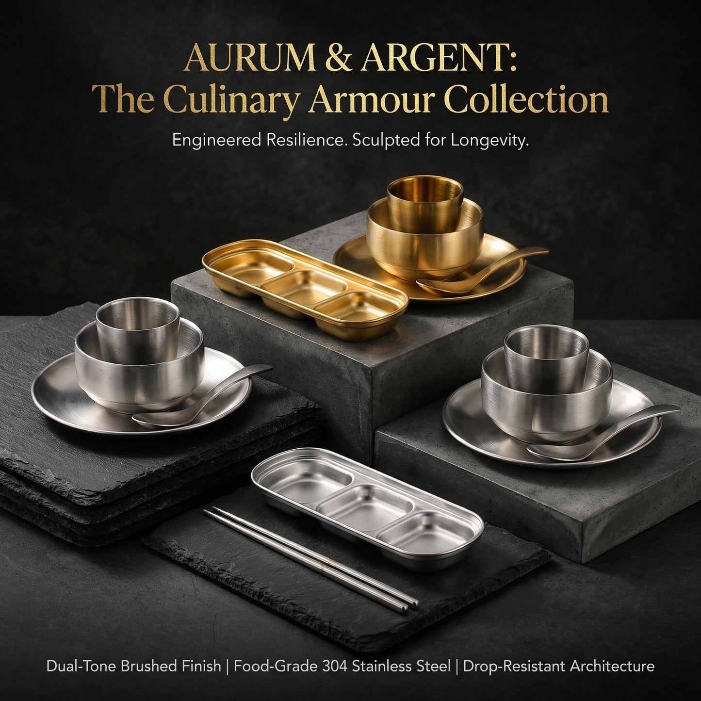 Solena™ Korean-style 304 stainless steel bowl