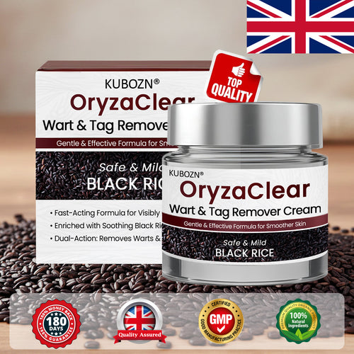 ✨KUBOZN® OryzaClear – Black Rice Softening Cream · Botanical Care for Skin Tags & Uneven Texture 🅱︎