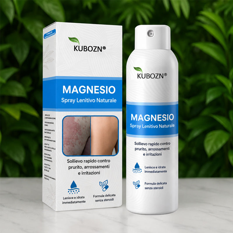 KUBOZN® Spray al Magnesio — Sollievo Rapido per Psoriasi ed Eczema
