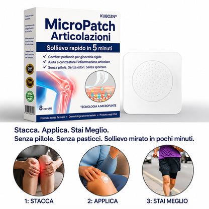 🌿 KUBOZN® Patch Articolare — Sollievo in 5 Minuti