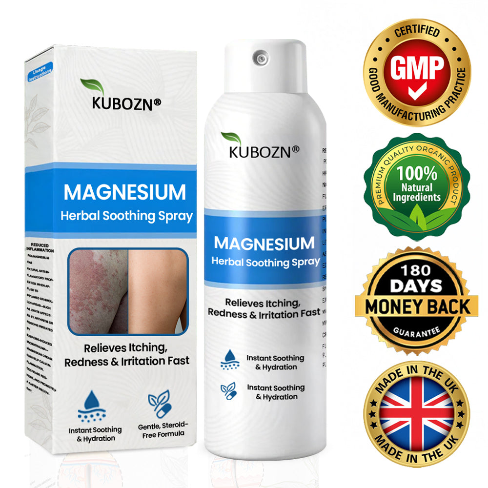 🌿KUBOZN® Magnesium Spray – Fast Relief for Itchy, Red & Sensitive Skin (Even Intimate Areas)