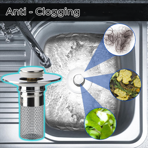 Solena™ Sink Drain Strainer with Removable Stainless Steel Basket Ex