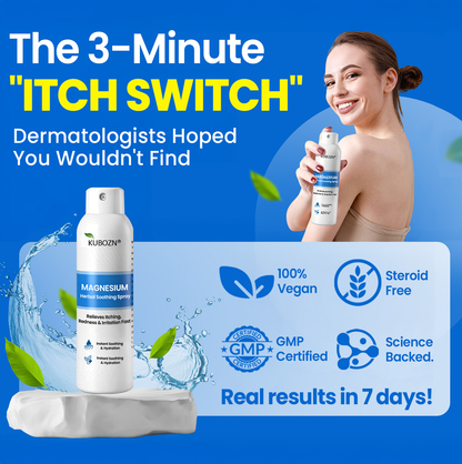KUBOZN® Magnesium Herbal Spray – Fast Relief for Psoriasis & Eczema | No-Rub, Steroid-Free (offer）)