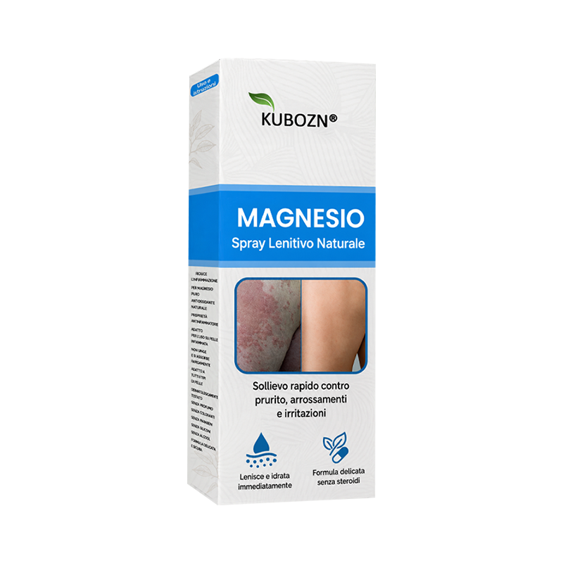 KUBOZN® Spray al Magnesio — Sollievo Rapido per Psoriasi ed Eczema
