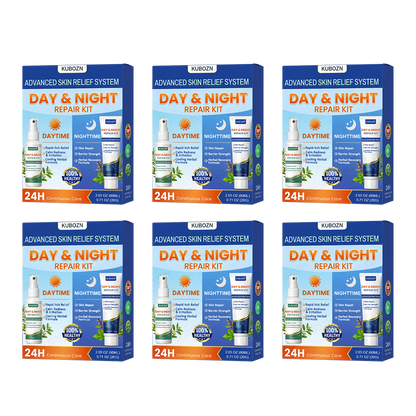 KUBOZN® Eczema Day & Night Repair System - 100% Steroid-Free Relief Duo for Intense Itch, Redness & Broken Skin