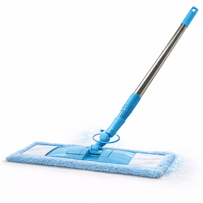 KUBOZN™ Detachable Coral Fleece Flat Mop with Stainless Steel Handle
