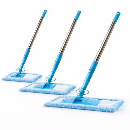 KUBOZN™ Detachable Coral Fleece Flat Mop with Stainless Steel Handle