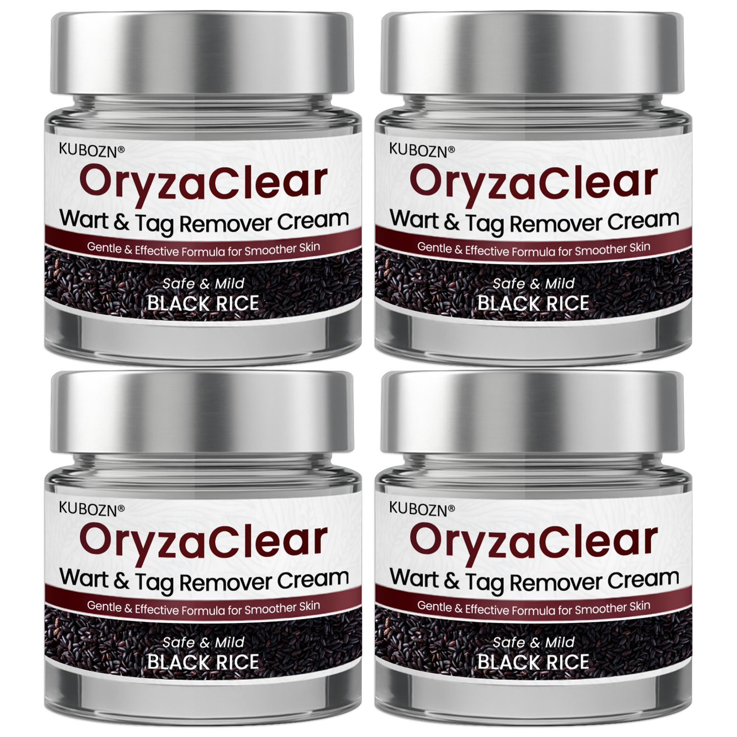 🌿KUBOZN® OryzaClear – Black Rice Softening Cream · Botanical Care for Skin Tags & Uneven Texture