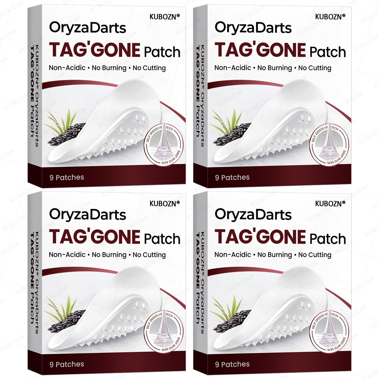 KUBOZN® OryzaDarts TAG’GONE Patch✨Pain-Free Root-Level Removal Powered by Black Rice MicroDarts. 🅱︎