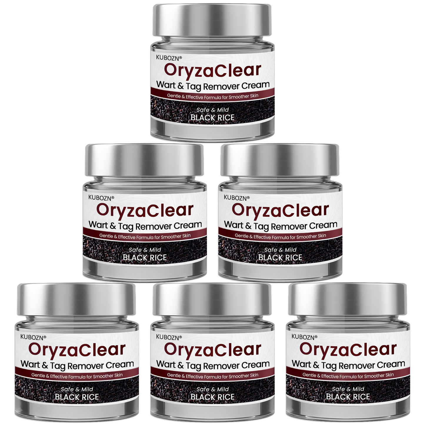 🌿KUBOZN® OryzaClear – Black Rice Softening Cream · Botanical Care for Skin Tags & Uneven Texture