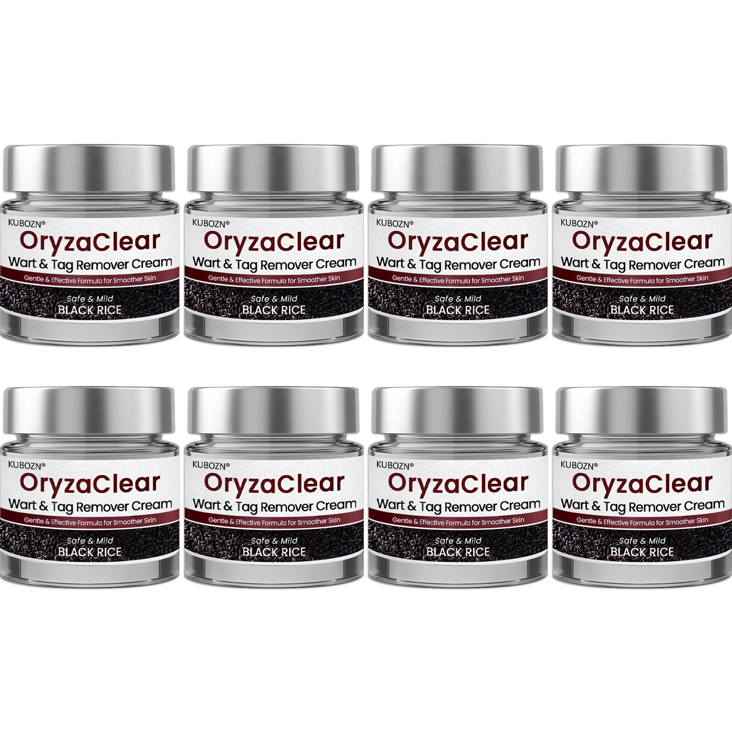 🌿KUBOZN® OryzaClear – Black Rice Softening Cream · Botanical Care for Skin Tags & Uneven Texture