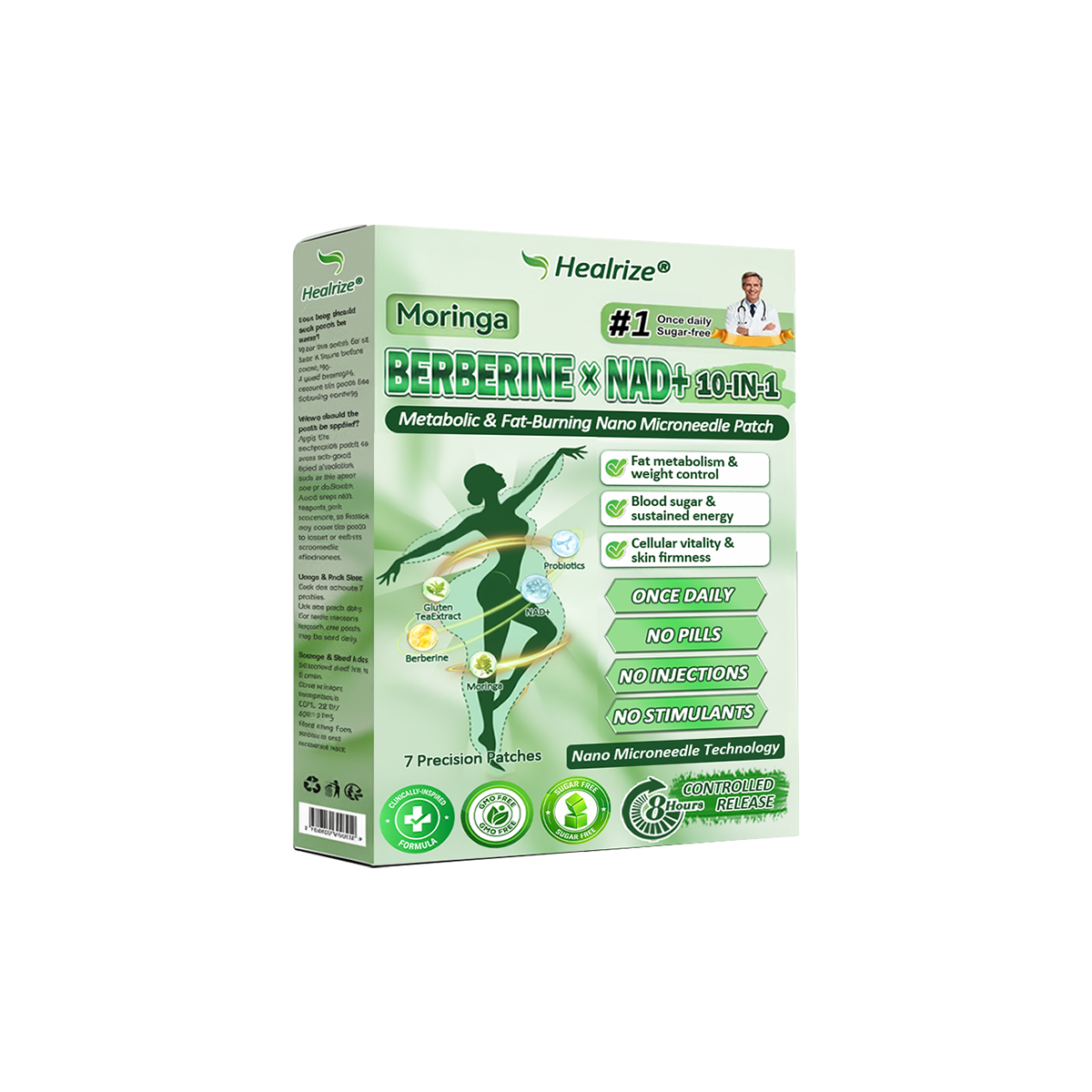 | Official GB UK Store | ✨ 👨‍⚕️ Healrize® Moringa · Berberine × NAD+ 10-in-1 Advanced Nano Microneedle Patch — 💪 Once Daily, Visible Results in 7 Days 🅱︎